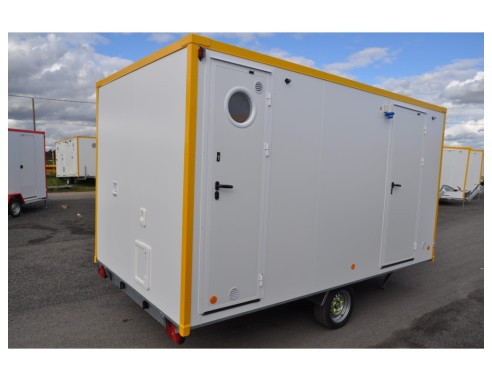 Abri mobile aménagé - 1600 kg Modèle DD416 Bi-énergie 5 personnes - Eligible à l’aide TOP BTP