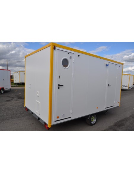 Abri mobile aménagé - 1600 kg Modèle DD416 Bi-énergie 5 personnes - Eligible à l’aide TOP BTP