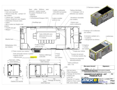 Vente et location Base Vie AB600 BRV sur Berce + Kit Premium Plus à Lille (Seclin) - Base Vie Fixe